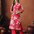 Floral printed regular pure cotton kurta with trousers