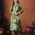 Floral printed mandarin collar pure cotton kurta with trousers