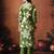 Floral printed mandarin collar pure cotton kurta with trousers