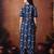 Floral printed band collar pure cotton kurta with trousers