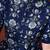 Floral printed band collar pure cotton kurta with trousers