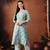 Floral printed mandarin collar pure cotton kurta with palazzos