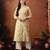 Floral printed mandarin collar pure cotton kurta with trousers