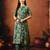 Floral printed cotton a-line kurta with trousers