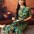 Floral printed cotton a-line kurta with trousers