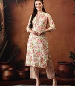 Floral printed pure cotton kurta with palazzos