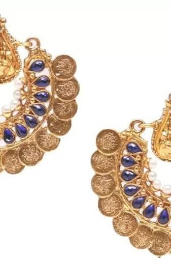 Reeti fashions ramleela earrings blue kundan