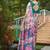 Multicolor tussar silk kalamkari printed sarees