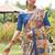 Multicolor tussar silk kalamkari printed sarees