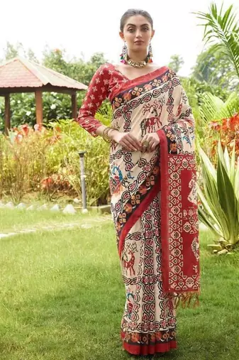 Multicolor tussar silk patola printed sarees