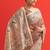 Brown color tussar silk madhubani printed sarees