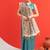 Aqua blue color tussar silk madhubani printed sarees
