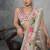 Cream color tussar silk lotus printed sarees