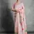 Pink color tussar silk blend lotus printed sarees
