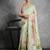 Pista color tussar silk lotus printed sarees