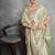 Pista color tussar silk lotus printed sarees