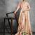 Yellow color tussar silk lotus printed sarees