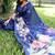 blue color tussar silk lotus print sarees