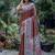 Coffee color tussar silk madhubani print sarees