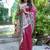 Pink color tussar silk madhubani print sarees