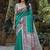 Rama color tussar silk madhubani print sarees