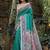 Rama color tussar silk madhubani print sarees