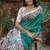 Rama color tussar silk madhubani print sarees