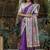 Wine color tussar silk madhubani print sarees