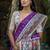 Wine color tussar silk madhubani print sarees