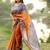 Musturd color tussar silk madhubani print sari