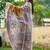 Gold color tussar silk madhubani print sari