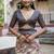 Black-multicolor tussar silk patola print sari