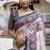Black-multicolor tussar silk patola print sari