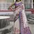 Blue-multicolor tussar silk patola print sari