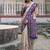 Blue-multicolor tussar silk patola print sari