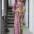 Mehendi color tussar silk temple border print sarees