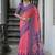 Rani color tussar silk temple border print sarees