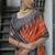 Red color tussar silk temple border print sarees