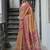 Yellow color tussar silk temple border print sarees