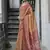 Yellow color tussar silk blend temple border print sarees