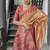 Yellow color tussar silk temple border print sarees