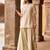 Mint green embroidered silk chanderi sharara set