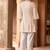 Daisy blue embroidered silk chanderi kurta set
