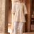 Daisy blue embroidered silk chanderi kurta set