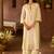 Mint green embroidered silk chanderi kurta set