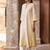 Lemon yellow embroidered silk chanderi kurta set