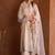 Daisy ivory blue embroidered silk chanderi kurta set