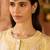 Lemon yellow embroidered silk chanderi kurta set