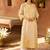 Lemon yellow embroidered silk chanderi kurta set