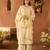 Mint green embroidered silk chanderi kurta set